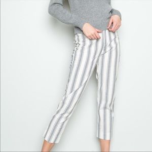Brandy Melville White Striped Tilden Pants